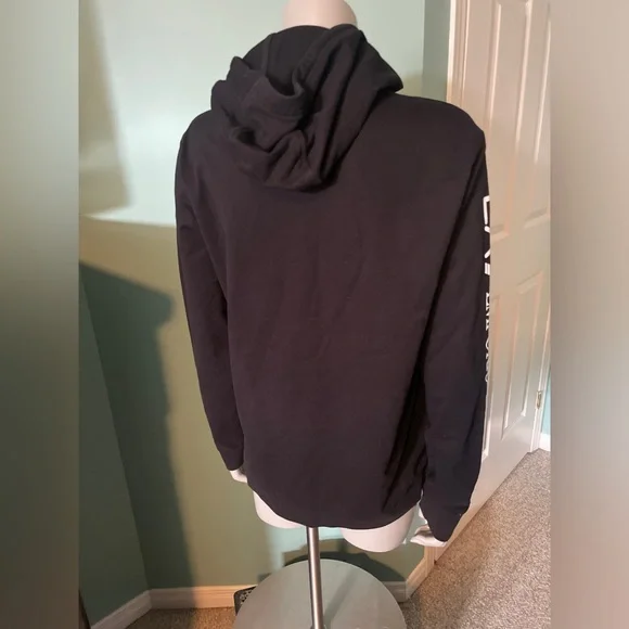 EA7 Emporio Armani Black Logo Hoodie Ladies XL - Picture 15 of 15